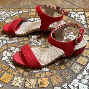 Malu Red Snake Skin Women's Sandals
